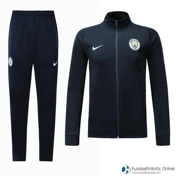 Manchester City Trainingsanzug Kinder 2017-18 Blau Marine Fussballtrikots Günstig